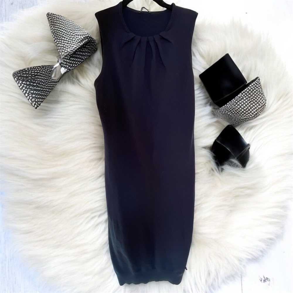 Sisley Blue Sheath Midi Dress Cocktail